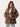 Short marten fur coat with stand-up collar