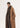 Cashmere coat in camel color with sable fur trim
