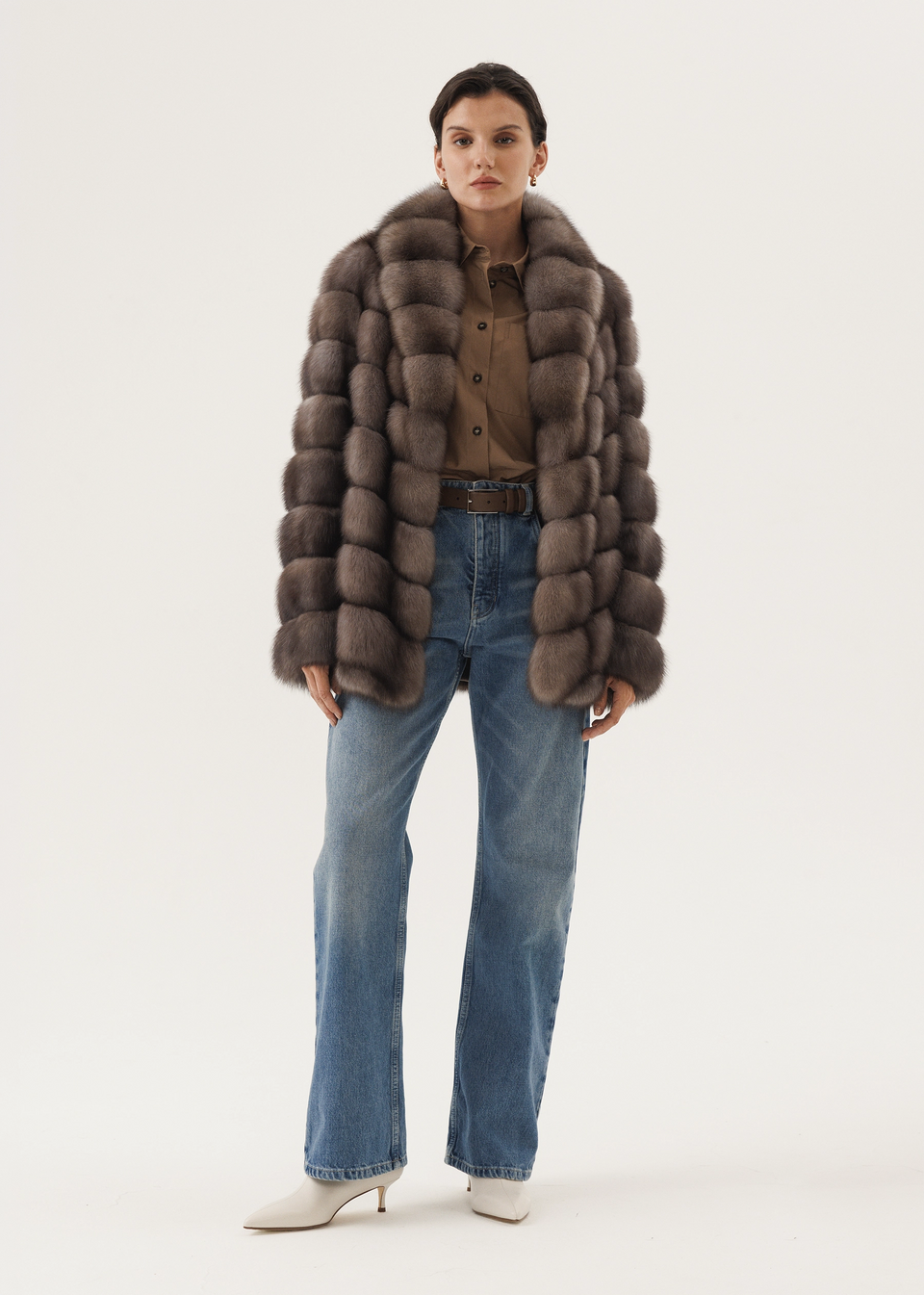 Manteau court en zibeline
